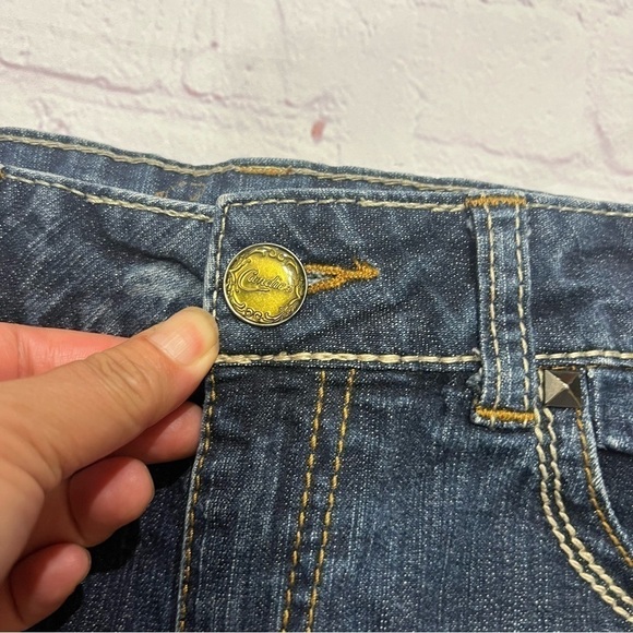 CANDIES women’s denim micro mini skirts raw hemming in size 9. GUC Vintage Y2K - Picture 6 of 9